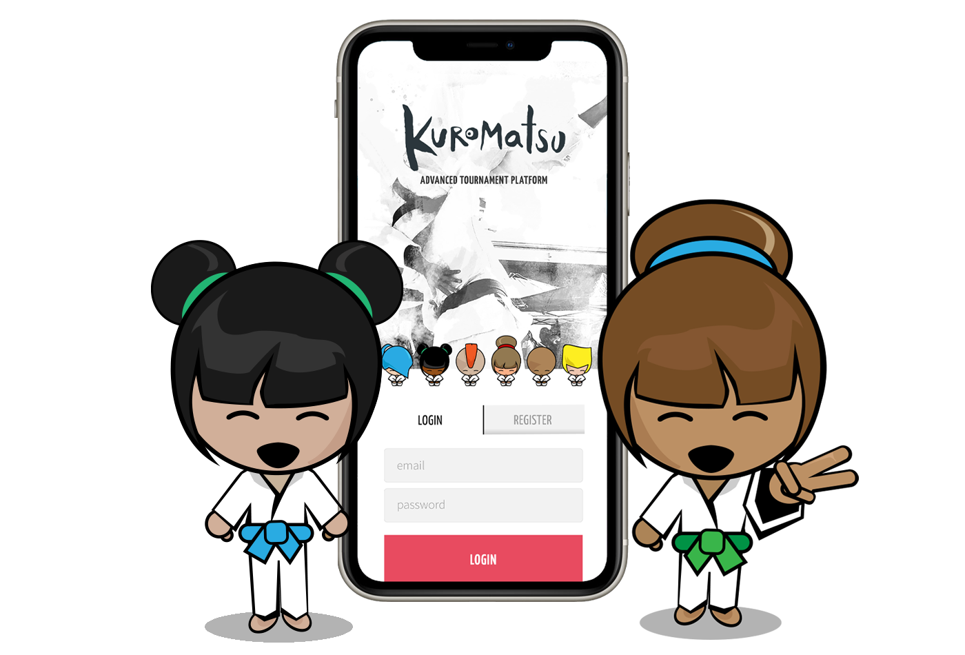 character-phone-mockup-new Kuromatsu user application